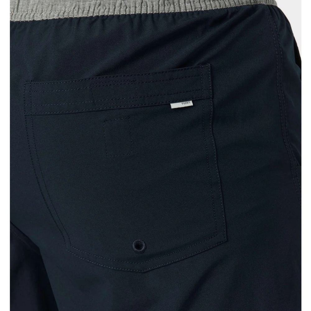 Vuori Kore 5” Navy Shorts with Gray Waistband - Picture 11 of 14